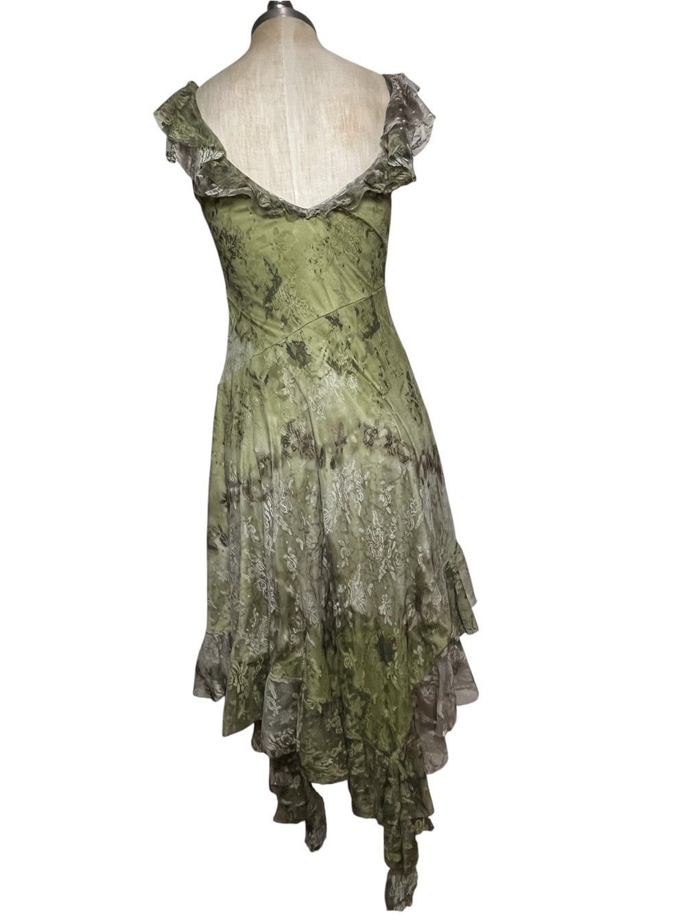 Urban Outfitters Hyacinth Lace Spliced Midi Dress Fairycore Whimsigoth Medium - Picture 8 of 13